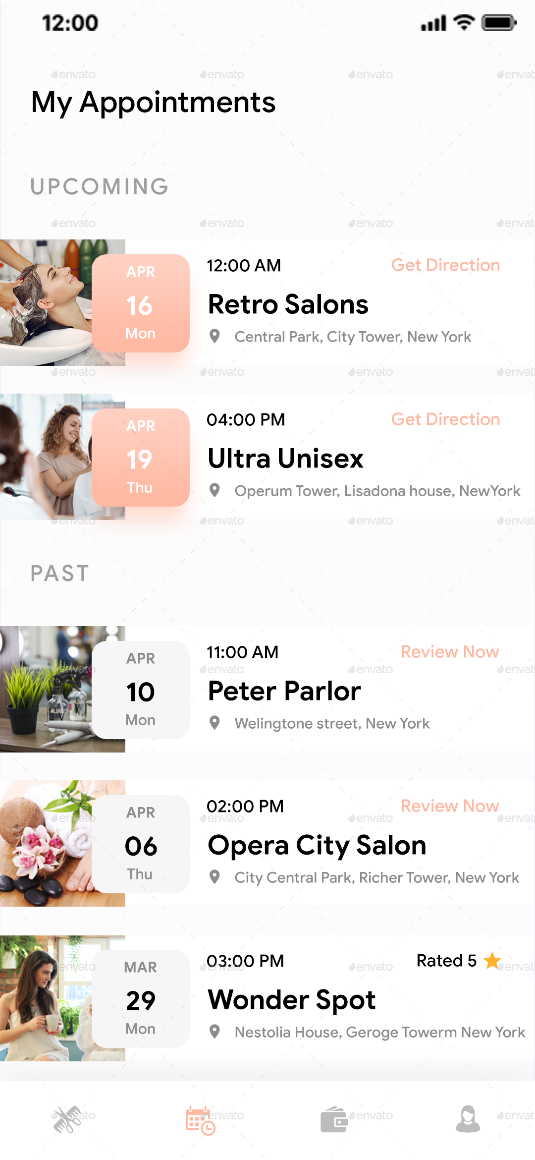 2 App UI Kit Multi Salon Appointment Booking App UI Online Salon UI